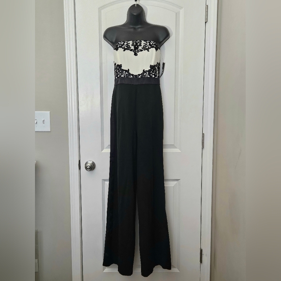 New York & Company Black and White Lace Jumpsuit - Picture 5 of 5